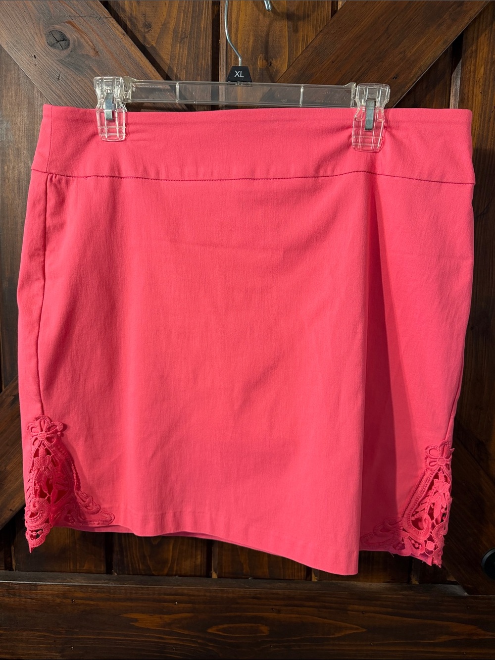 Jessica Coral Pink Mini Skirt